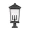 Z-Lite Beacon 3 Light Outdoor Pier Mounted Fixture, Oil Rubbed Bronze & Clear Beveled 568PHXLR-533PM-ORB - alternate 1